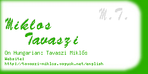 miklos tavaszi business card