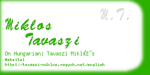 miklos tavaszi business card